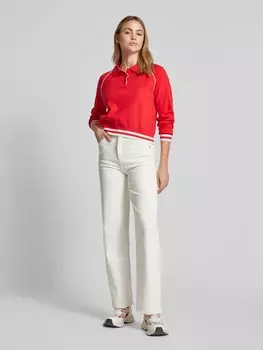 Вязаный свитер с отложным воротником модель 'LOTINA' Mango, красный