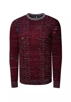 Вязаный свитер с пестрым узором RUSTY NEAL, цвет Weinrot