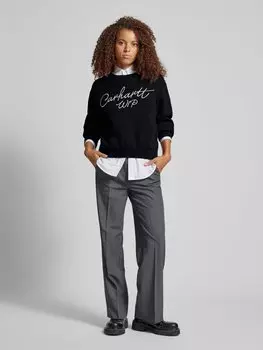 Вязаный свитер с пришитыми этикетками Carhartt Work In Progress, черный