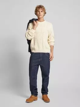 Вязаный свитер с ребристыми манжетами Dickies, кремовый