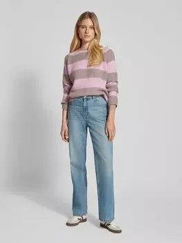 Вязаный свитер с ребристыми манжетами Fynch-Hatton, серо-коричневый