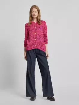 Вязаный свитер с ребристыми манжетами Milano Italy, розовый