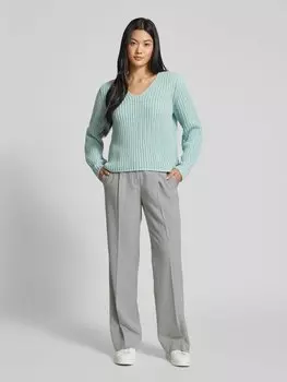 Вязаный свитер с ребристыми манжетами monari, мятный
