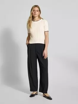 Вязаный свитер с ребристыми манжетами Rich & Royal, кремовый