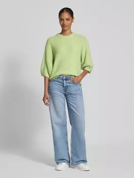 Вязаный свитер с рукавами 3/4 модель «Хила» MSCH Copenhagen, светло-зеленый