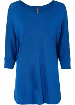 Вязаный свитер с рукавами 3/4 Rainbow, синий