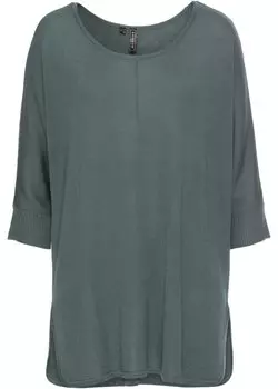 Вязаный свитер с рукавами 3/4 Rainbow, зеленый