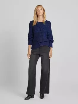 Вязаный свитер с рукавами реглан модель «Мулине» More & More, фиолетовый