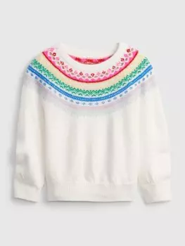 Вязаный свитер с узорами Gap, мультиколор