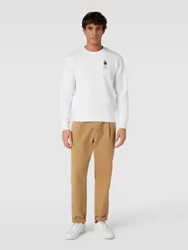 Вязаный свитер с узорчатой вышивкой Polo Ralph Lauren, белый