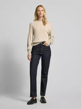 Вязаный свитер с узором «косы» ARMANI EXCHANGE, песочный