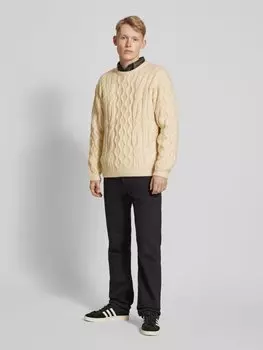 Вязаный свитер с узором «косы» Levi's, бежевый