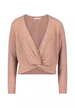 Вязаный свитер с V-образным вырезом Betty & Co, коричневый