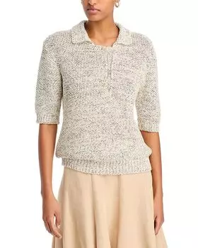 Вязаный свитер с воротником Fabiana Filippi, коричневый/бежевый