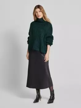 Вязаный свитер с воротником-стойкой модель «Аннализа» MSCH Copenhagen, темно-зеленый