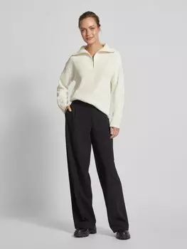 Вязаный свитер с воротником-стойкой, модель «BLOOMIE» Selected Femme, кремовый