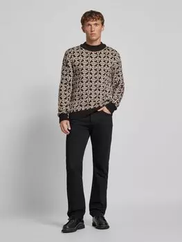 Вязаный свитер с воротником-стойкой модель «Зайн» Drykorn, темно-коричневый