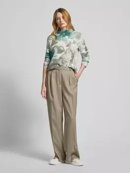 Вязаный свитер с воротником-стойкой monari, мятный