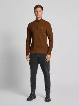 Вязаный свитер с воротником-стойкой PME Legend, оранжевый