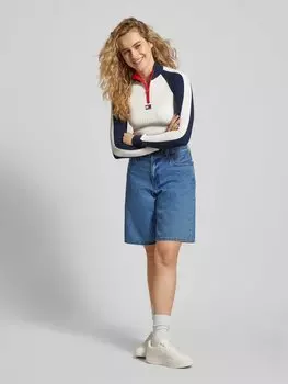 Вязаный свитер с воротником-стойкой Tommy Jeans, экрю