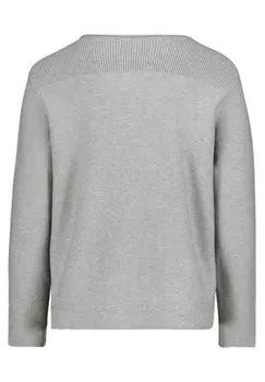 Вязаный свитер с вязаными деталями Betty Barclay, серый