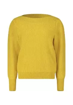 Вязаный свитер с вырезом лодочкой BETTY BARCLAY, желтый