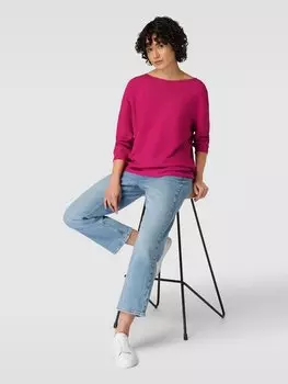 Вязаный свитер с вырезом лодочкой модель «АБИЛИТА» Marina Rinaldi, розовый