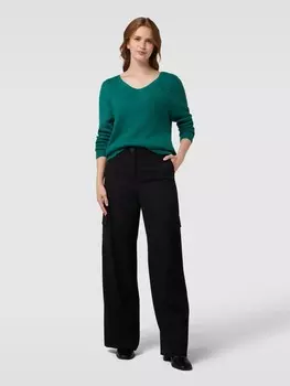 Вязаный свитер с вырезом лодочкой Montego, темно-зеленый