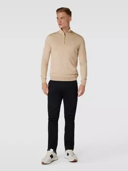 Вязаный свитер с вышивкой логотипа Polo Ralph Lauren, бежевый