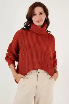 Вязаный свитер с высоким воротником 4616001 Lela, плитка