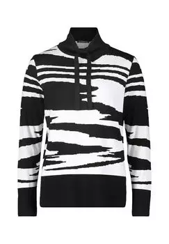 Вязаный свитер с высоким воротником BETTY BARCLAY, цвет Patch Black Cream