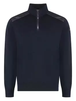 Вязаный свитер с застежкой-молнией Paul & Shark, синий