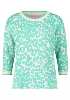 Вязаный свитер с жаккардом Betty Barclay, зеленый