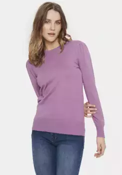Вязаный свитер Saint Tropez "MilaSZ Pullover", цвет Mulberry
