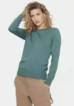 Вязаный свитер Saint Tropez "MilaSZ Pullover", цвет Sagebrush Green Melange