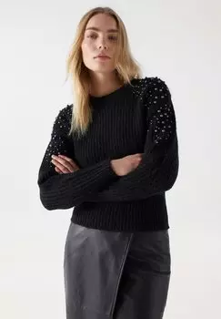 Вязаный свитер Salsa Jeans, черный