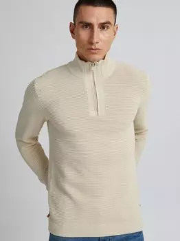 Вязаный свитер сдник Solid, бежевый