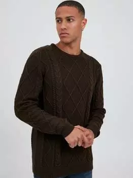 Вязаный свитер sdterence Solid, коричневый