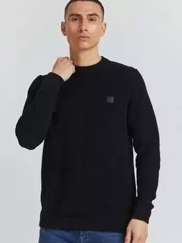 Вязаный свитер сдваленсия Solid, черный