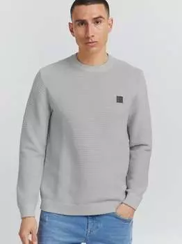 Вязаный свитер сдваленсия Solid, серый