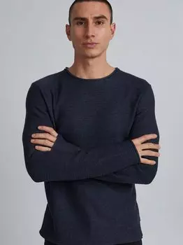 Вязаный свитер сджарах Solid, синий