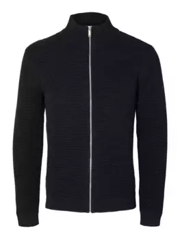 Вязаный свитер SELECTED HOMME "SLHVINCE LS KNIT BUBBLE FULL ZIP NOOS", цвет Salute