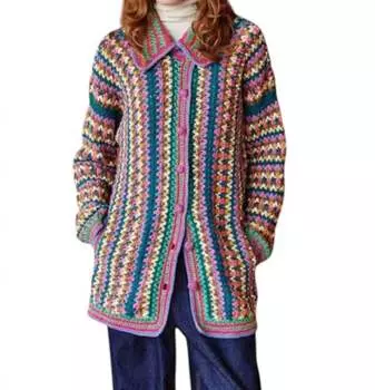 Вязаный свитер шафранового цвета, разноцветный CELiA B, мультиколор