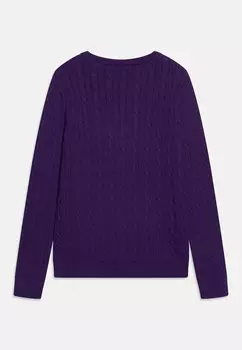 Вязаный свитер SHIELD CABLE C-NECK GANT, фиолетовый