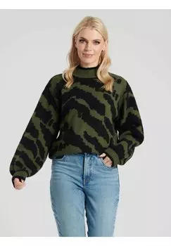 Вязаный свитер SKI WEAR FUNNEL NECK KNIT South Beach, цвет khaki