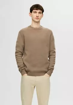 Вязаный свитер SLHDANE Selected, оливково-зеленый