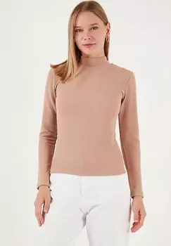 Вязаный свитер SLIM FIT LELA, цвет biscuit