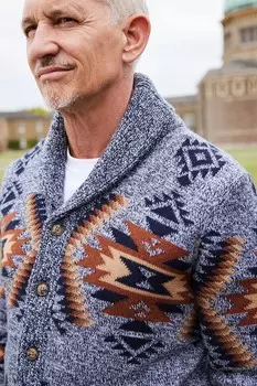 Вязаный свитер со скандинавским узором Next, серый