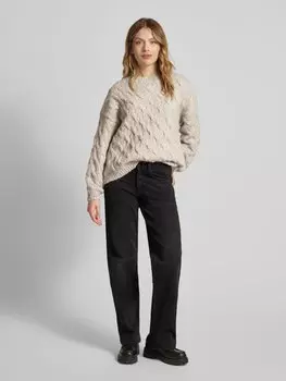 Вязаный свитер со спущенными плечами модель «RAMEA» Drykorn, песочный