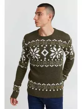 Вязаный свитер !SOLID, зеленый